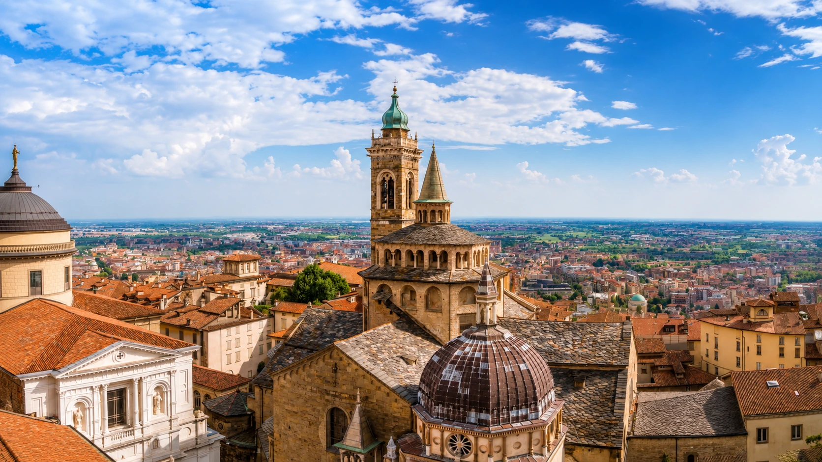 Vista panoramica di Città Alta, Bergamo